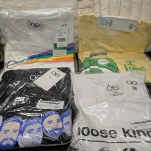 Graphic Tees - White, Yellow,  Black Set Of 4